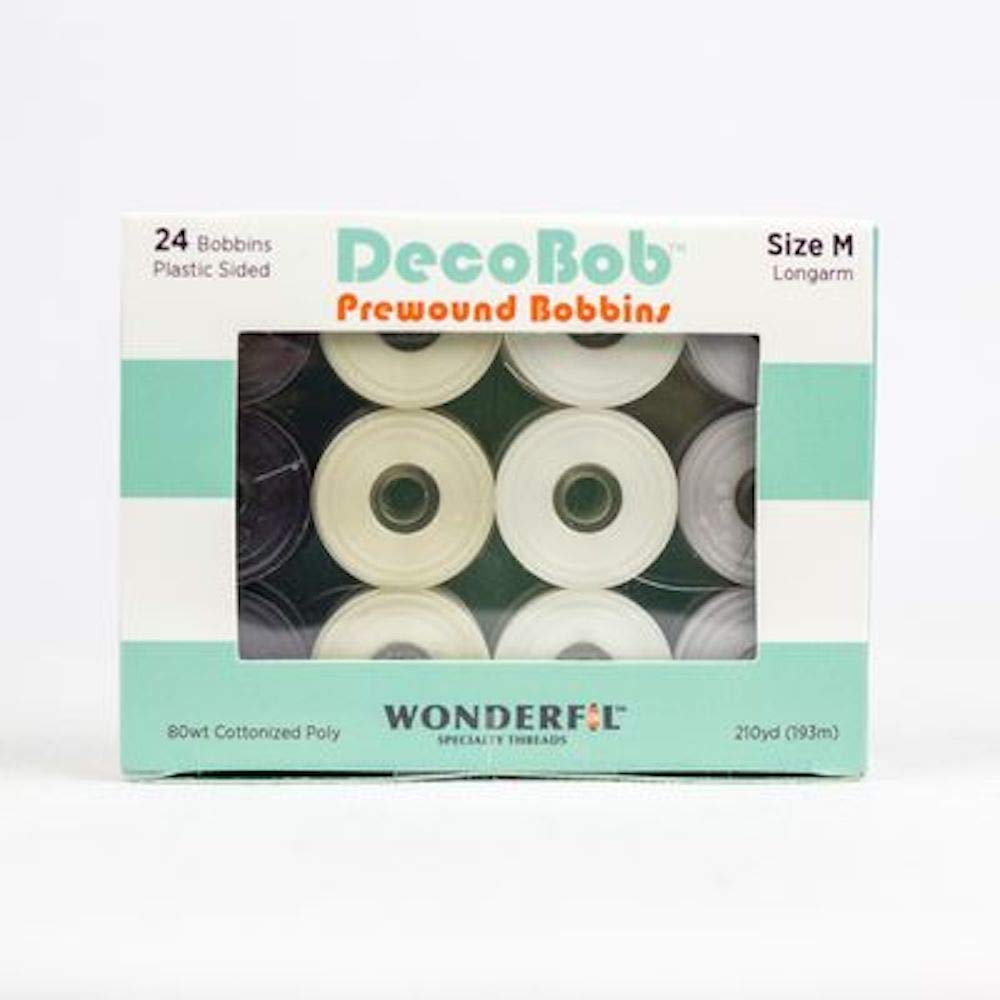 Wonderful Speciality Threads Basic Decobob Prewound Bobbins, Size M Longarm (Basic)