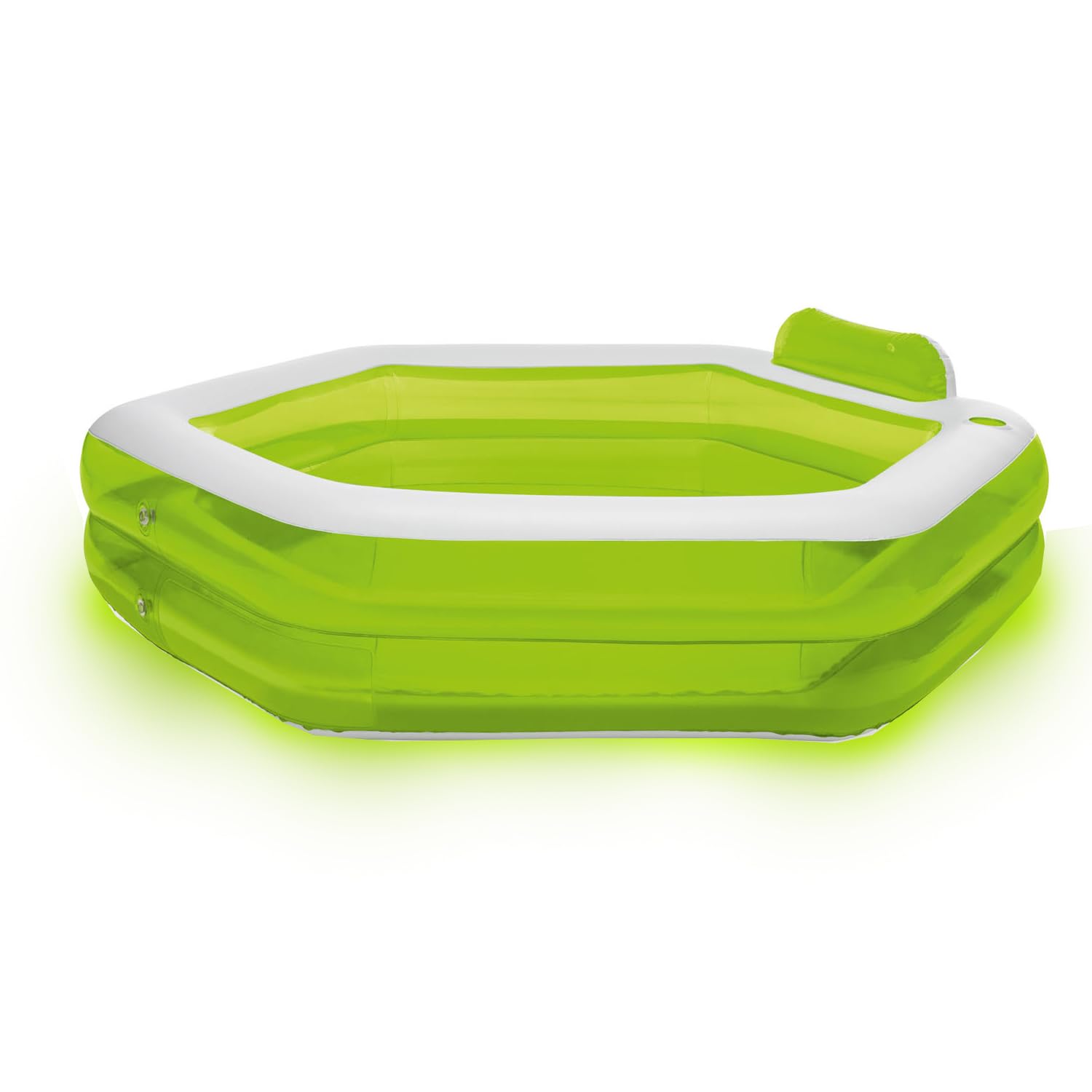 Schwimmbecken Pool 600 L 202x186x46/60 cm Planschbecken Kinderpool Grün Neu