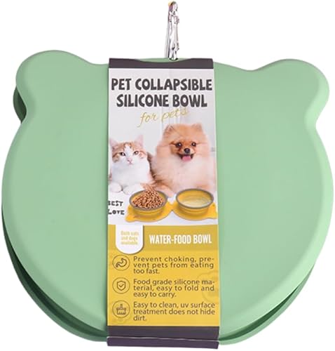 Cuencos de agua de viaje para perros plegables Suministros de cuencos portátiles Portátil pequeño mediano Accesorios de alimentos Silicona