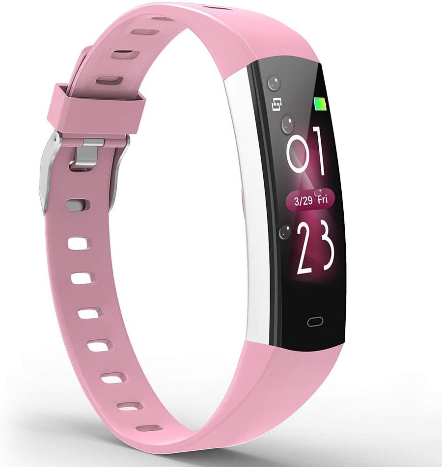 YoYoFit Slim Kids Fitness Tracker Heart Rate Monitor, Kids Activity Tracker Waterproof Pedometer Watch, Digital Kids Alarm Clock Step Calorie Sleep Health Tracker as Best Fitness Gift