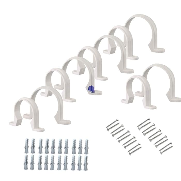 Buy Royal Apex PVC White U Clamps Fastener Hanger Pipe Clamps Clip with