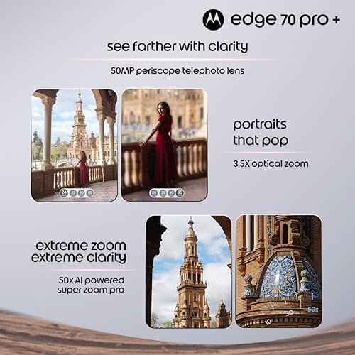 Image of Motorola Edge 70 Pro+ 5G (PANTONE Chicory Coffee, 12GB RAM, 256GB Storage)| 6.8 inch Extreme AMOLED | 50MP Triple Rear| 50MP Selfie | 6500mAh Battery | 90W + 15W Wireless Charging | Dimensity 8500 Extreme