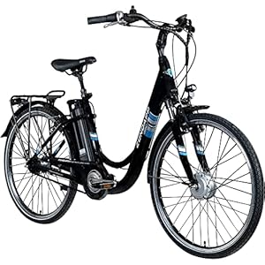 ZÜNDAPP E Bike City Elektrische fiets voor dames, 26 inch, voor 140-165 cm, 7 versnellingen e-bike voorwiel motor, e…