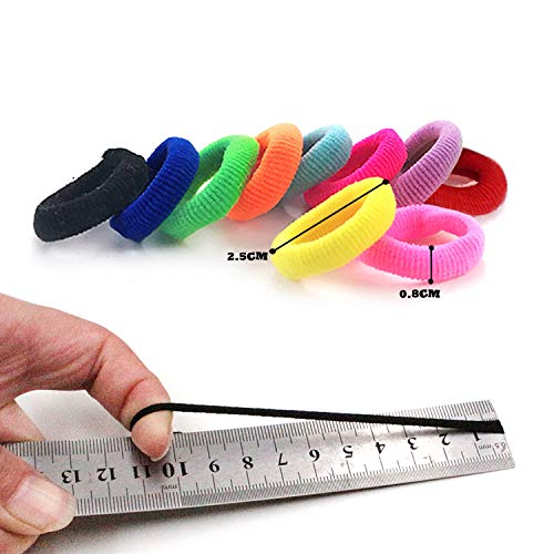 XCOZU Baby haarbobbels, 100 stuks, veelkleurige mini-zachte elastische meisjeshaarbanden, sterke haarbanden, haaraccessoires voor babymeisjes, kinderen peuters - Image 4