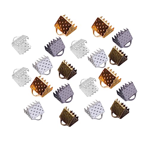 STOBOK 500pcs Metal Jewelry Fastener Clips DIY Accessory 6mm Plated Clip for Bracelet Jewelry Making