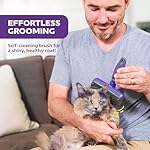 Hertzko Self Cleaning Slicker Brush for Dogs and Cats - Pet Hair Brush for Shedding Long and Short Hair - Easy Clean Retractable Bristles - Cat and Dog Grooming Tool - Purple - Image 4