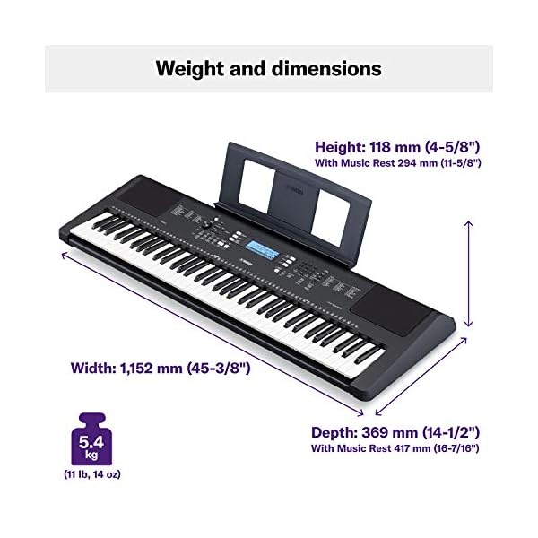 Yamaha PSREW310 76key Portable Keyboard (Power Adapter Sold Separately)