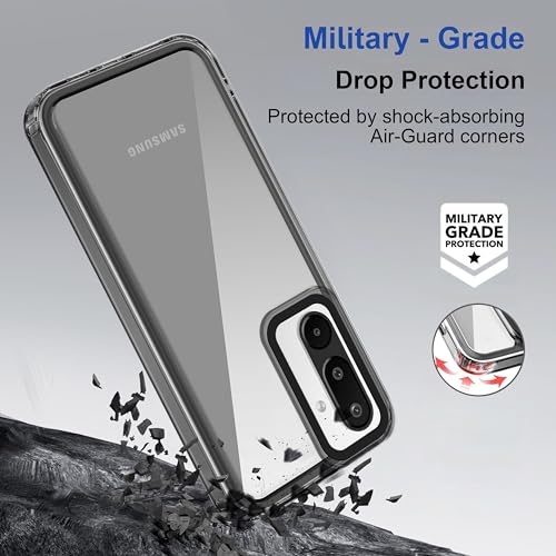 Image of amazon basics Back Case Cover for Samsung Galaxy M16 5G | Compatible for Samsung Galaxy M16 5G Back Case Cover | Case Cover with Camera Protection | (TPU + PC | Translucent Black)