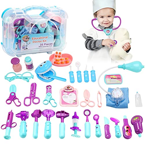 Doctor Set for Kids 19 pc Blue Case Educational Toys