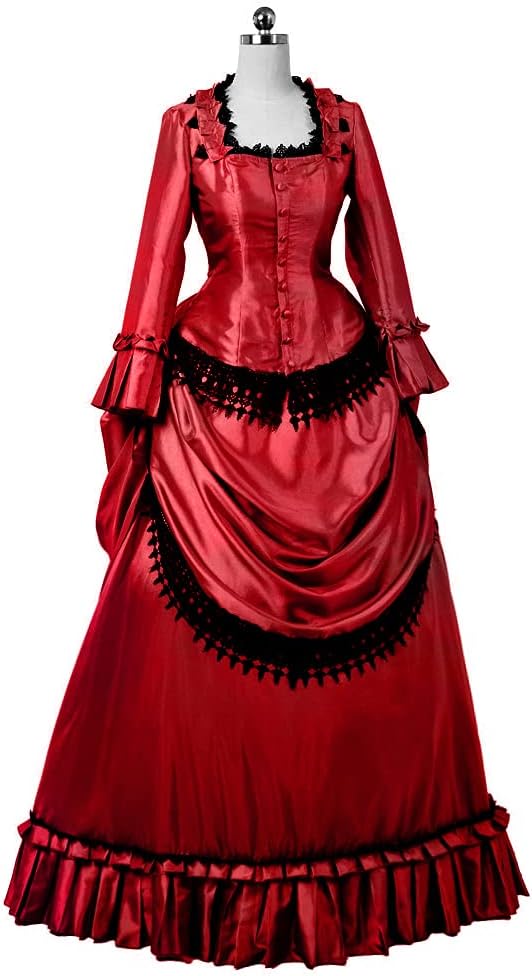 Steampunk Victorian Gothic Cosplay Costume Victorian Bustle Dress Gown Costume Edwardian Evening Dress - Image 2