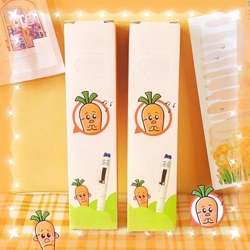 4 bolígrafos gel Carrot para oficina y escuela miniatura 5