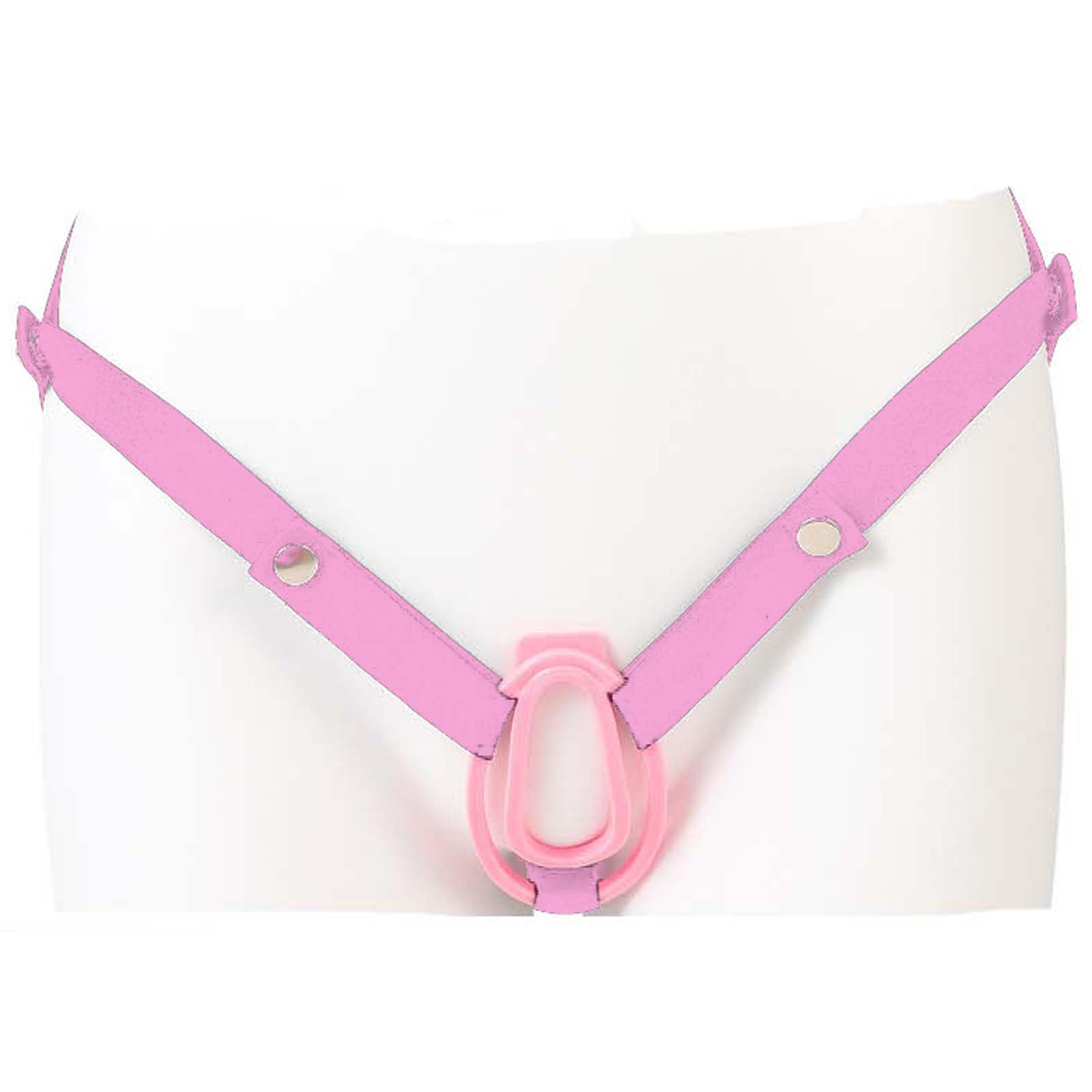 2 pezzi gabbia fitness Fufu Clip Cross Dressing Set, con 1 cintura yoga rosa, set di protezione invisibile regolabile traspirante -A52IT (Bianco)