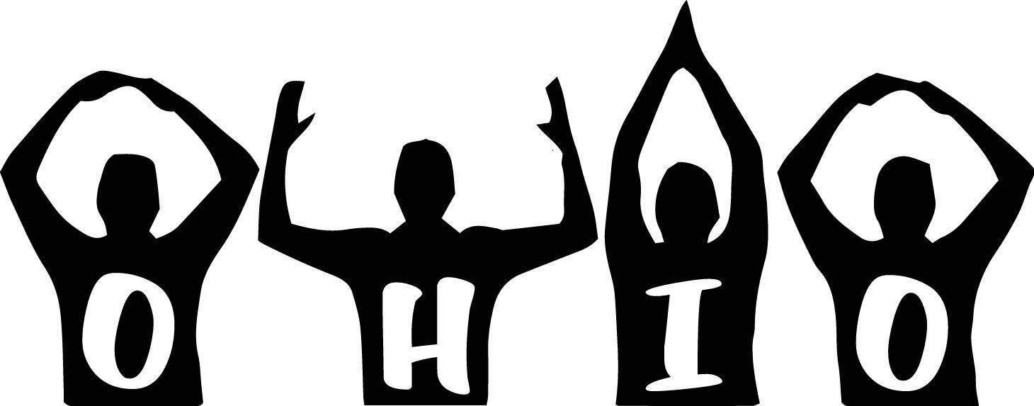 wonder4life OHIO Decal Window Buckeyes OSU O-H-I-O Buckeyes Car Whole Body Sticker Graphic Decals Door Car Lateral Sticker Design Pattern Car Stickers 30 cm