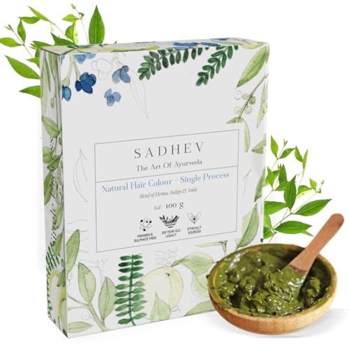 Sadhev Ayurvedic 100% Organic Plant-Based Natural Henna Powder For Hair