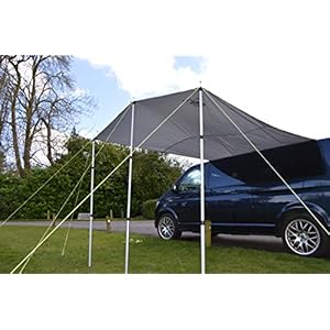 Wild Earth – Auvent DELUX pour VW Camper Van Camping-car, 2,4 x 3 cm, gris moyen