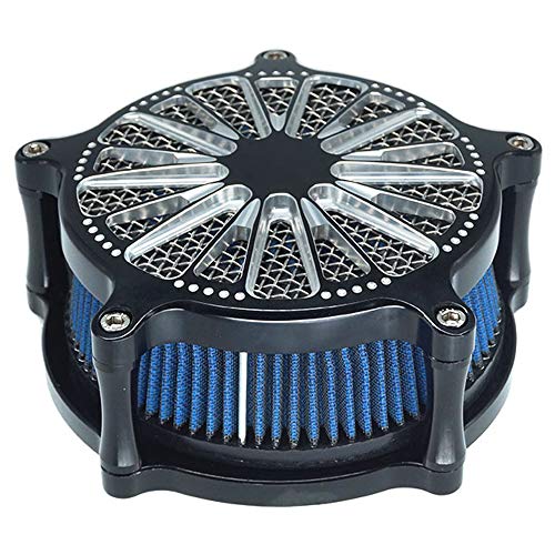 Harley Air Filter Domino Motorcycle Intake Cnc Cut Cleaner Venturi Kit Chrome for Sportster XL 883 XL 1200 2007-2018 Fitment - A (Blue) by AGECO - Used condition - Image 2