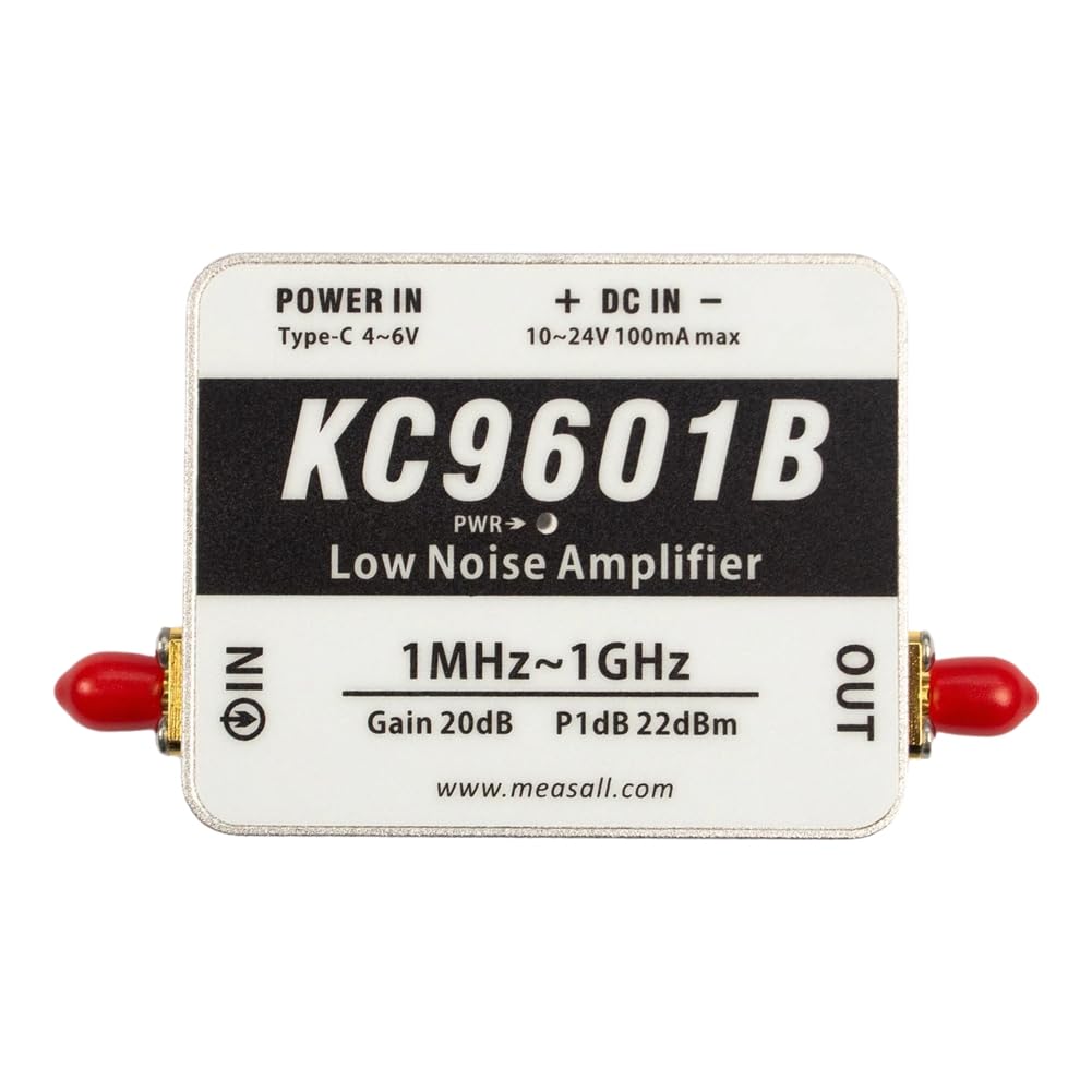 Amplificador de Bajo Ruido KC9601B de 1 A 1000 MHz, Módulo de Alta Linealidad, Fuente de Alimentación Tipo C de Alta Ganancia de 21 DB.