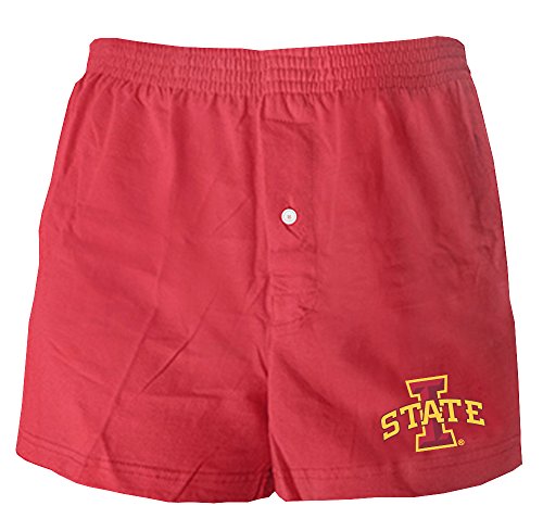 Broad Bay Iowa State Boxers Red Med ISU Cyclones Boxer Shorts 90% Cotton for Him or Her Unisex Medium 1 Pair