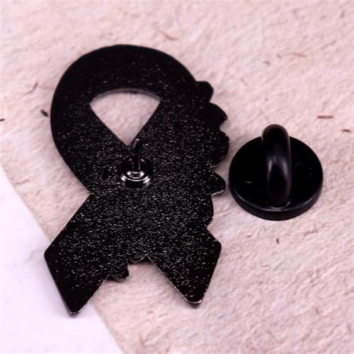 Image of Green Ribbon Enamel Lapel Pin Strength Resilience Hope Enamel Pin Mental Health Badge Hope Ribbon Pin Care Gift Accessory