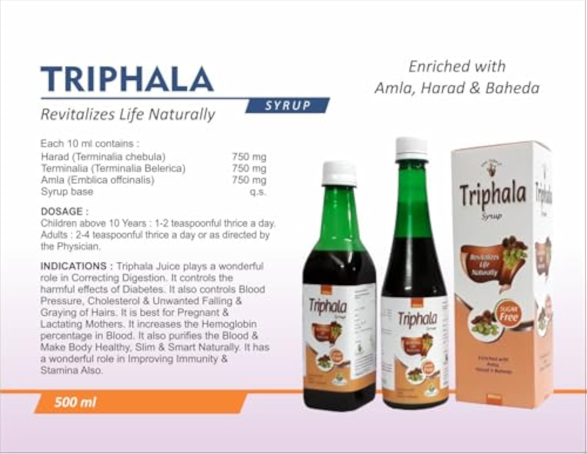 Triphala Syrup, 500ml