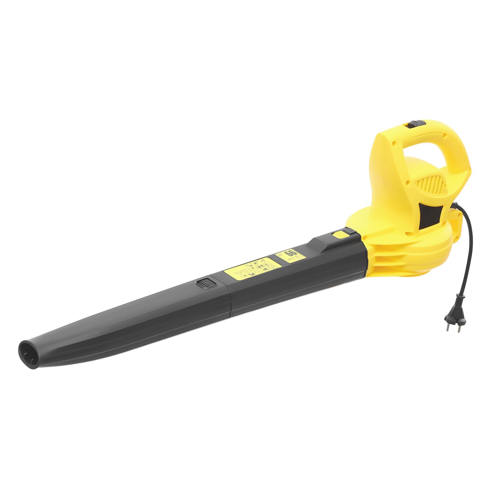 Soplador de hojas eléctrico de 2000 W con motor de cobre puro, ventilador de 2 velocidades de viento ajustable, soplador de hojas, 320 km/h, soplador de hojas manual para terrazas, jardín, cuidado del