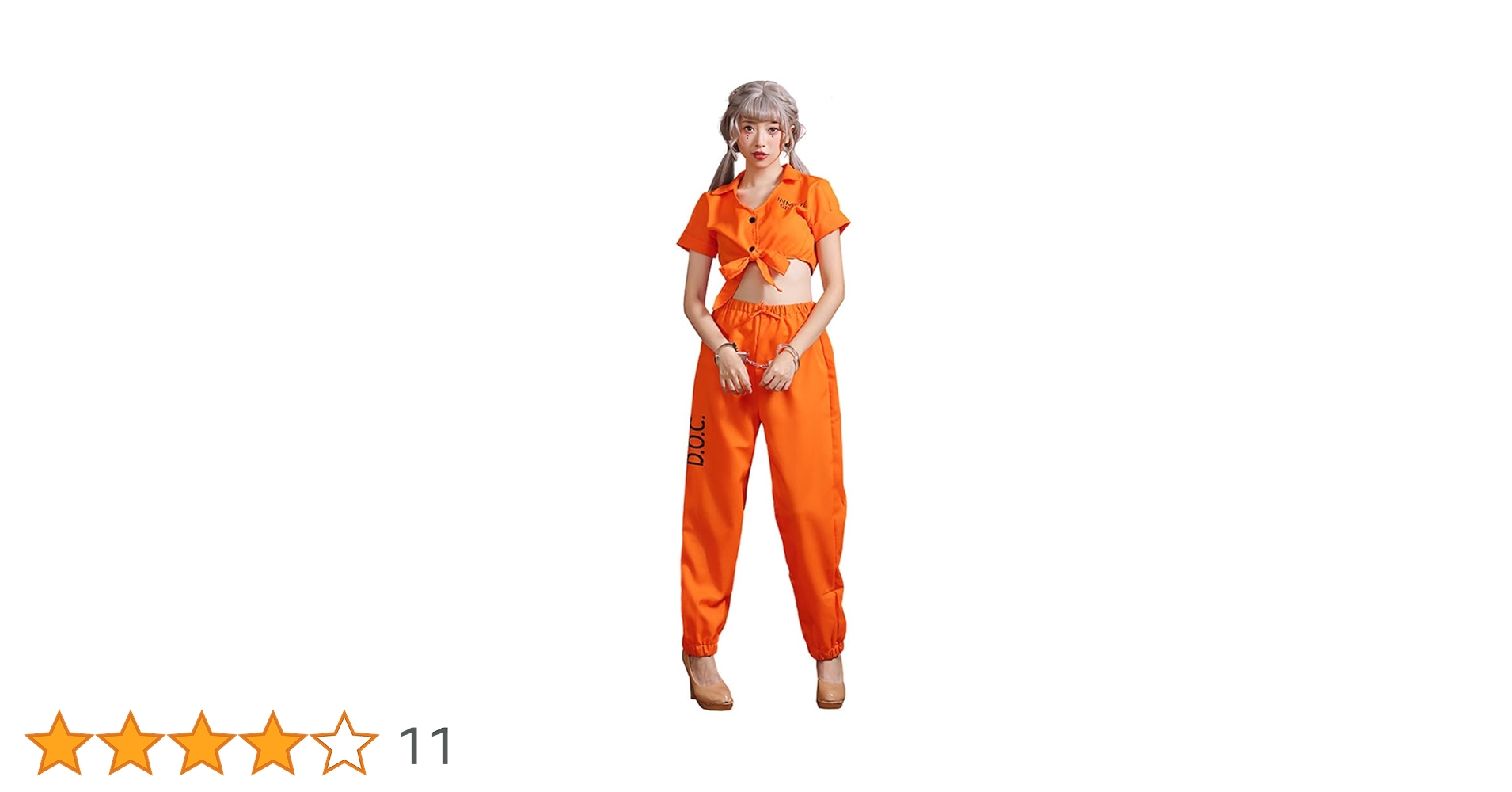 囚人服 赤 10着セット ハロウィン レッド 帽子 囚人シール付 囚人 51lYN5ZrkYL.jpg_BO30,255,255,