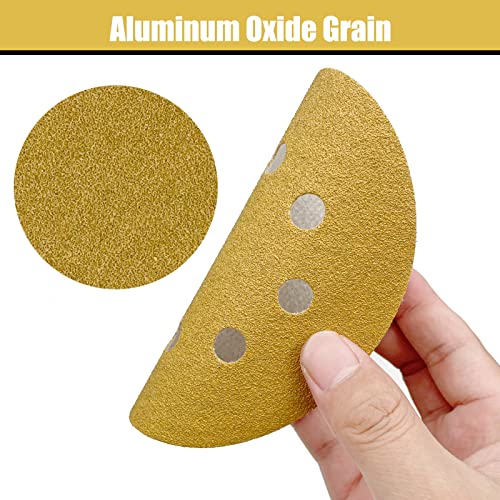 image for QYQRQF 5 Inch Sanding Discs Hook and Loop, 80 Grits 8 Holes Sandpaper 