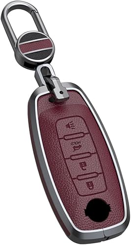 Miniatura 8 de ontto Soporte para llave de coche con llavero para Nissan Rogue Pathfinder, funda para llavero para Nissan X-Trail Versa Kicks Ariya Protector de