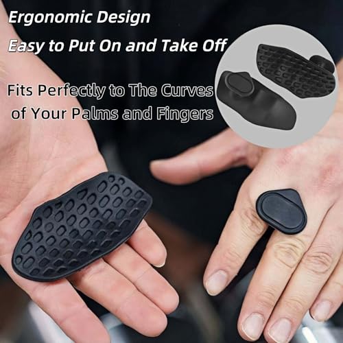 Image of Anti-Slip Workout Grips, Ergonomic Workout Gloves, Weight Lifting Grips, for Men and Women, Silicone Gym Grips Pads, Soft, Palm Protection, Suitable for Various Fitness Training