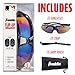 Franklin Sports MLB - Flip Up Baseball + Softball Sunglasses for Kids + Adults - Lightweight Sport Sunglasses for UV Protection, Black, 60mm
