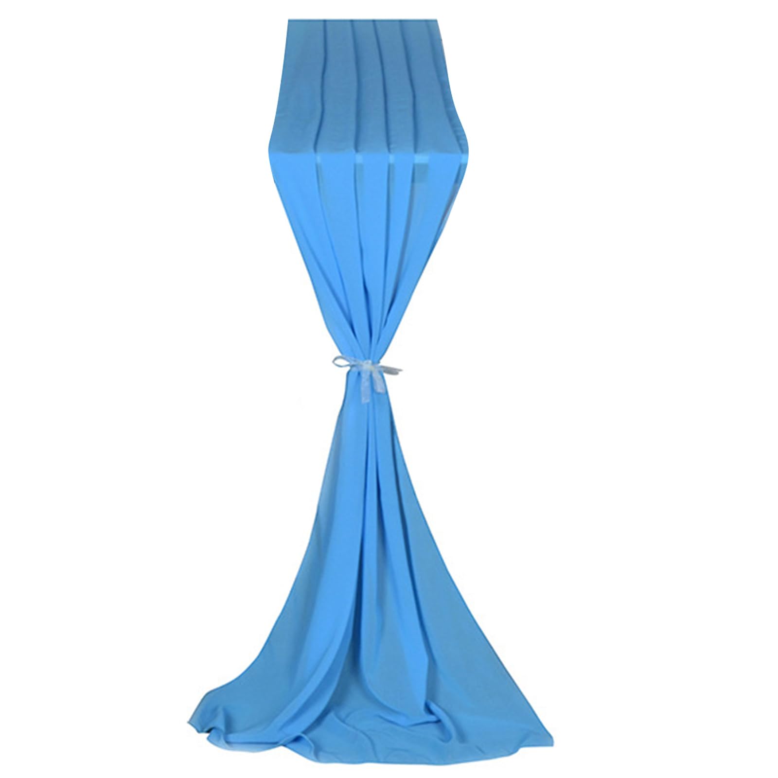 Buxuaaaa Lake Blue Cheesecloth Table Runner Long Tulle Table Runner For Wedding Party Decors For Banquets Wedding Bridal Decors Cheesecloth