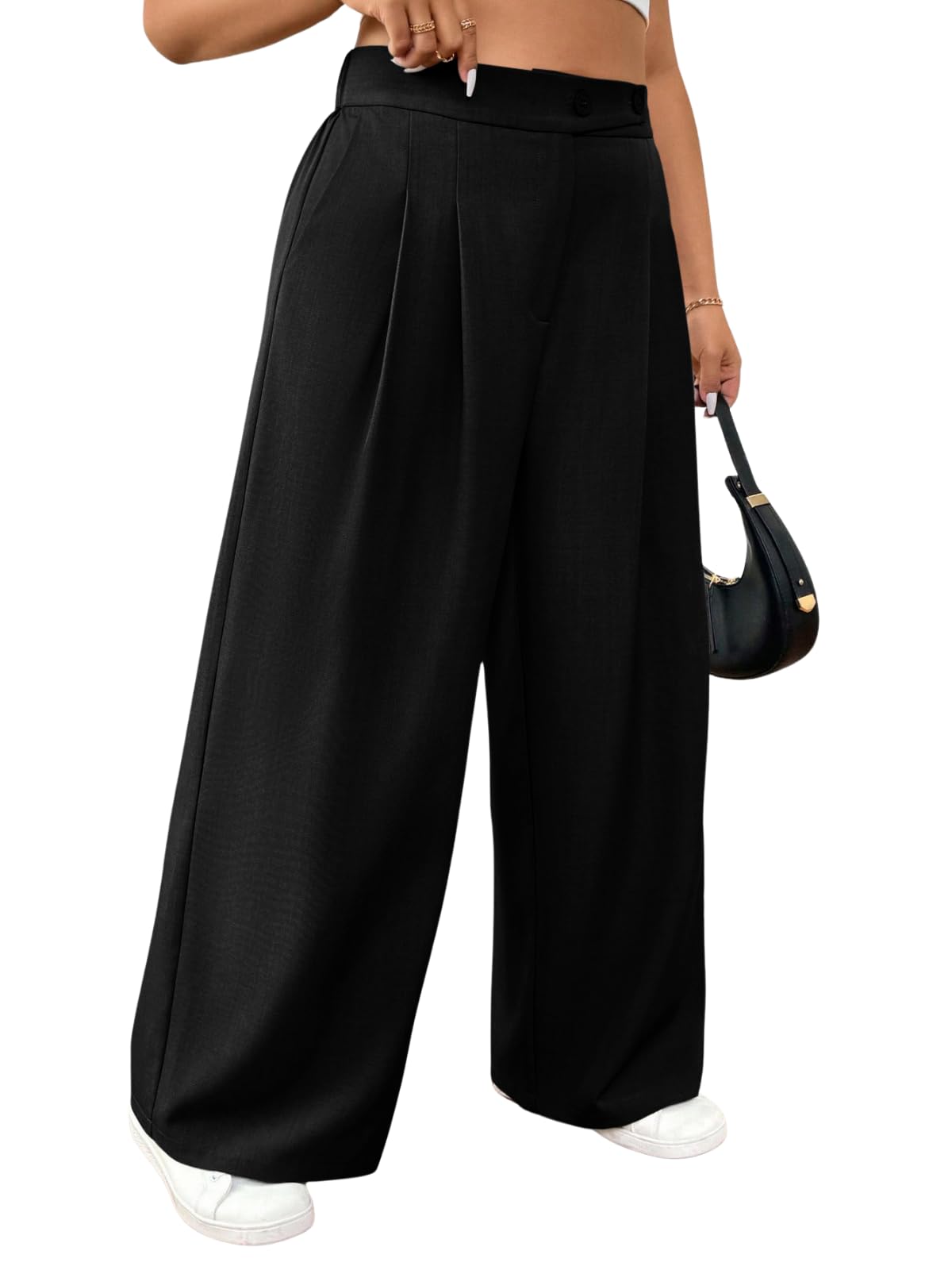 greciilooks Trousers for Woman | Womens High Rise High Waist Flared Korean Style | Formal Pant for Women Office Wear| Track Pants for Womans Elegant for College & Events (Available in Plus Size)-picture-14