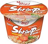 Nong Shim Instantnudeln Shrimp Big Bowl – Koreanische Ramen Suppe - schnelle Zubereitung – 115g (1er Pack)