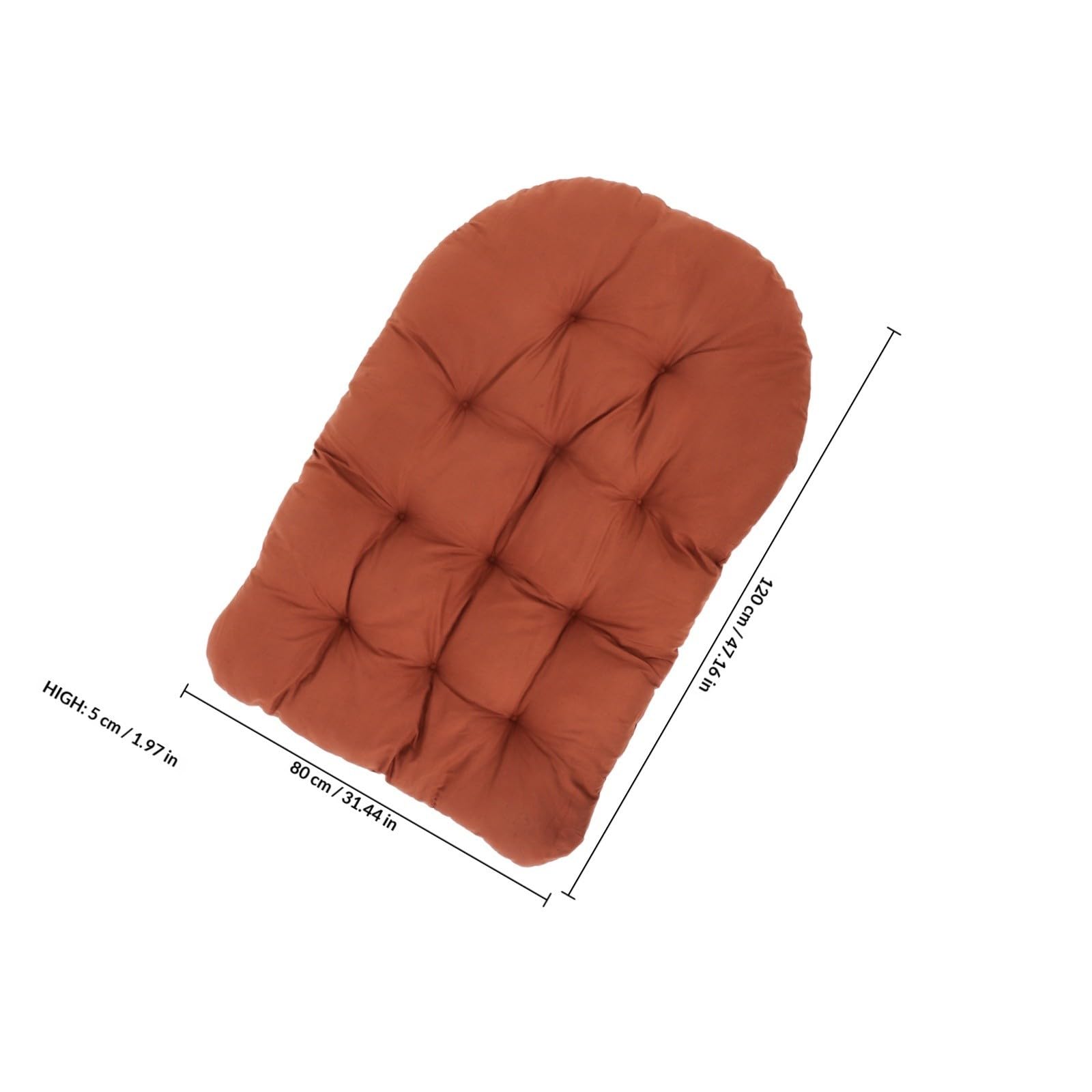 Garneck Cojín de Asiento para Silla Colgante de Jardín Exterior Café