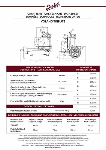 Berkel Volano Tribute Affettatrice Manuale a Volano Rosso Lama 300 mm - 4