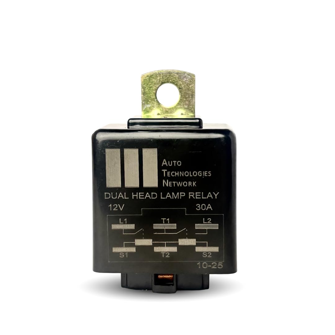 ATN Dual Headlight Relay 12V 30A | 6-Pin Universal Head Lamp Relay Without Wire | Heavy-Duty Automotive components for your Vehicle | High Performance & Long Life-image-42