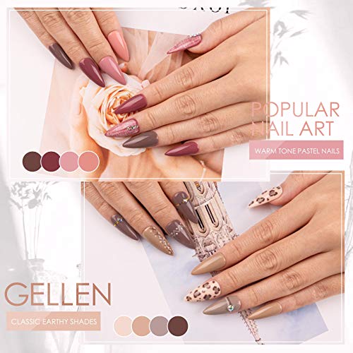 Kit de esmaltes en gel Gellen 39 piezas con 36 colores y base top coat miniatura 4