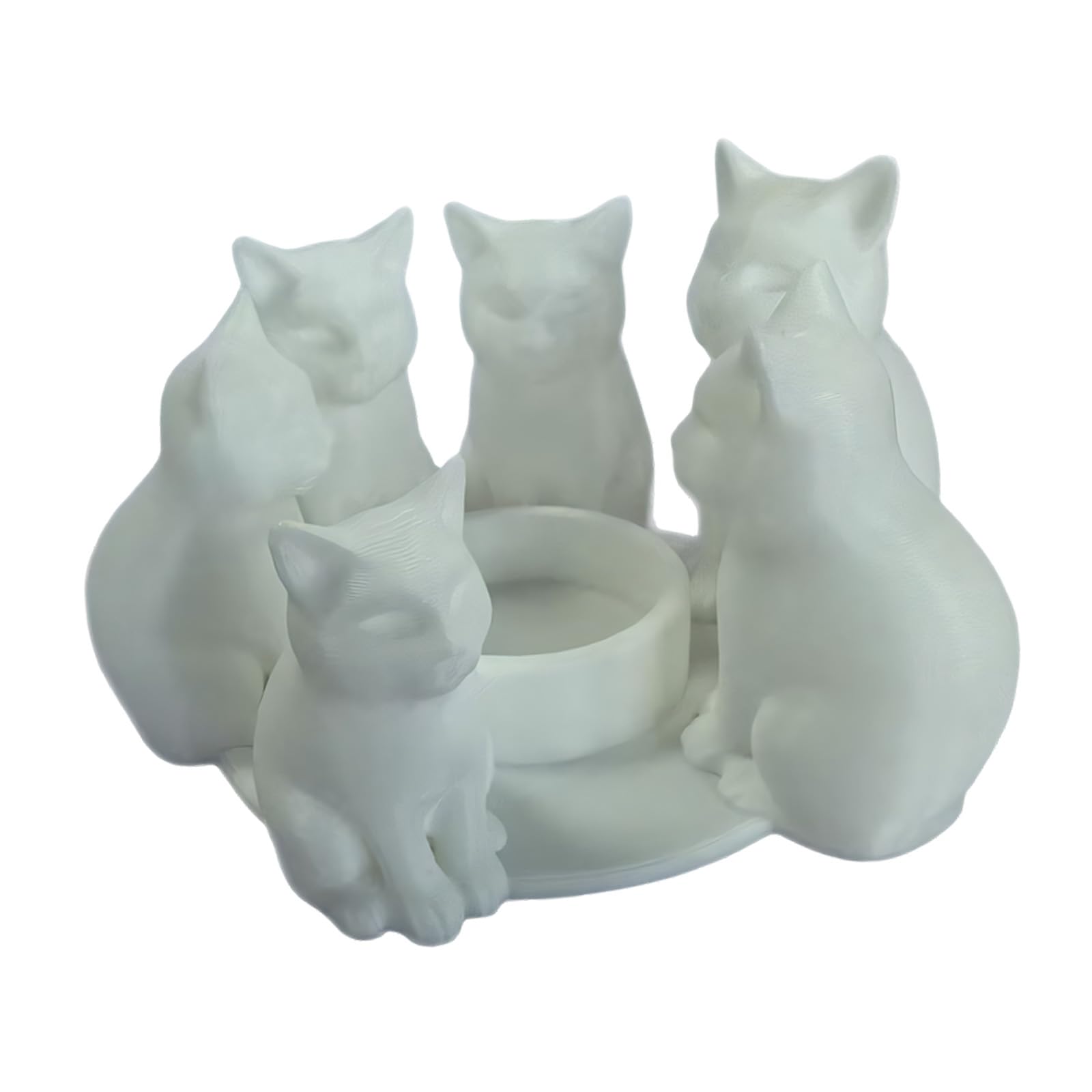hogtnd Kitten Candle Holder, Pretty Cat Candle Holder That Warms His Paws, Scented Ornament, Gift for Cat Lovers Candle Holder