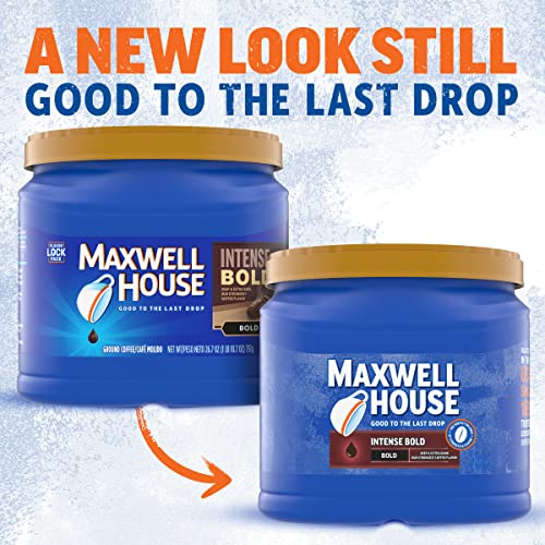 Image of Maxwell House Intense Bold Dark Roast Ground Coffee (26.7 oz Canister)