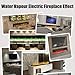 3D Water Vapour Electric Fireplace with Automatic Water Filling, Touch Screen and Remote, 128 Colour Flame Effects, Ultra-Thin Brushed Stainless Steel Panel, Indoor Ambient