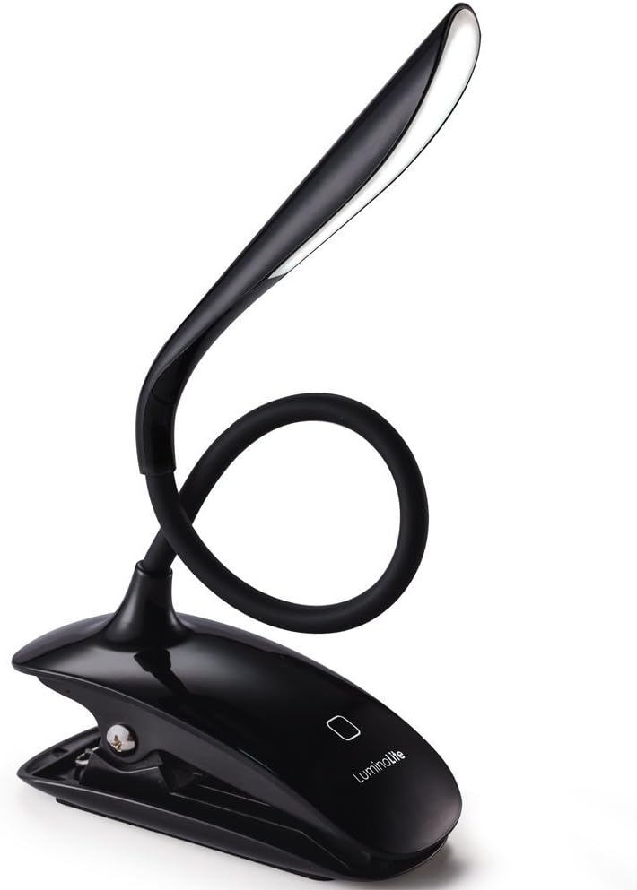 Vekkia Rechargeable Reading Light, 14 LED Book Light for Bed, Eye-Caring 3 Brightness Clip on Lamp with Touch Control, Perfect for Bookworms & Kids