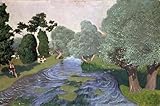 PSVDCTOO Vintage Wanddeko Bilder Leinwand Malerei Landschaft in der Normandie Arques-la-bataille von Felix Edouard Vallotton Poster Wandbild Deko für Zimmer 60x90cm