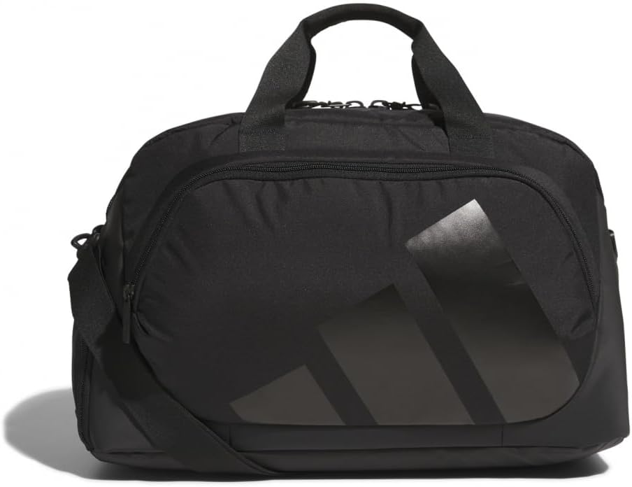 adidas ダッフルバッグ ホワイト/ブルー adidas ボストンバッグ シューズポケット付き ボールドロゴ