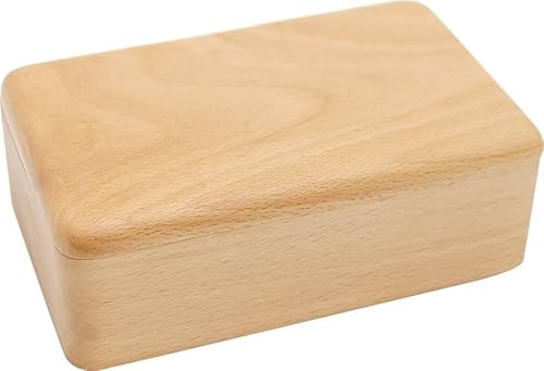 padou【buna】 ブナの木くりぬき弁当箱 角型 天然素材 木製 曲げわっぱ お弁当 (サイズ:約H5.5cm×16cm×10cm)