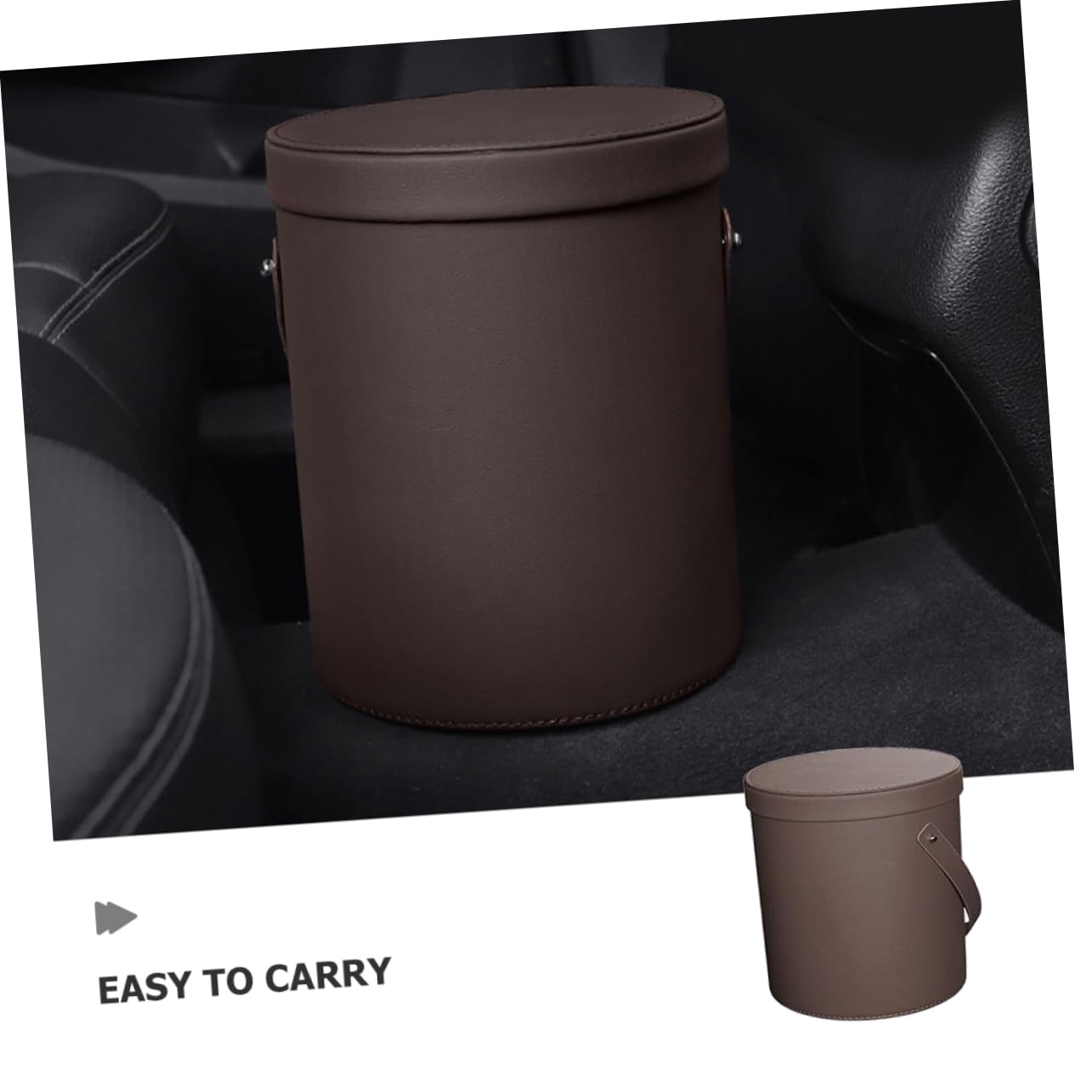 Mikinona Poubelle Suspendue pour Voiture PU Conteneur de Déchets Portable pour Intérieur de Organisateur Pratique pour Déchets et Umbrellas pour Voitures et Camions