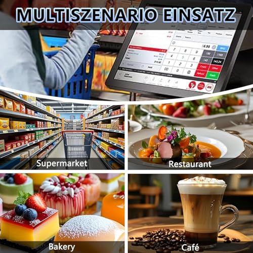 Kasa fiskalna z ekranem dotykowym do sprzedaży detalicznej – system POS z dwurdzeniowym procesorem I5, 128 GB SSD, 8 GB RAM, zawiera drukarkę termiczną i skaner kodów kreskowych dla małych firm i