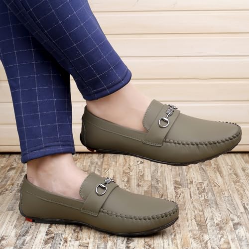 Image of WUGATTI Men's Leather Slip-On 100% Pure Leather Stylish Standard Casual Loafers