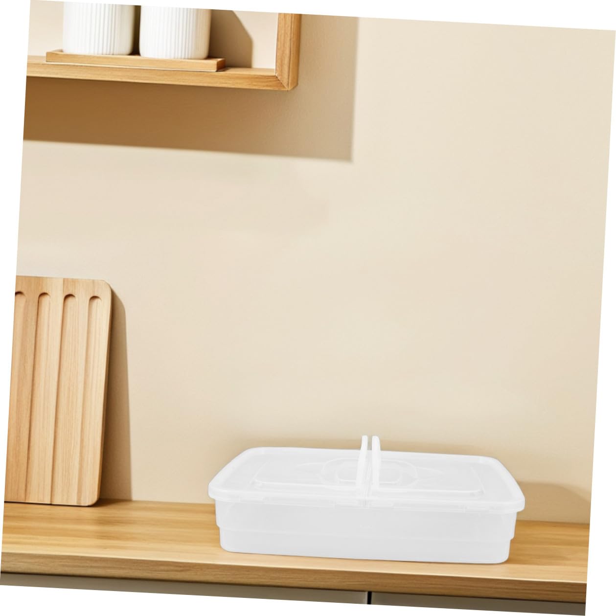Contenitori in Plastica per Lievitazione Impasto Pizza 2 Pezzi con Coperchio e Maniglia Design Impilabile per Conservazione e Fermentazione