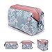 Produktbild Tragbare Reise Kosmetiktäschchen Klein Make-up Taschen Wasserdichte Make-up-Pinsel Tasche Faltbarer Waschbeutel für Frauen Mädchen, Flamingo