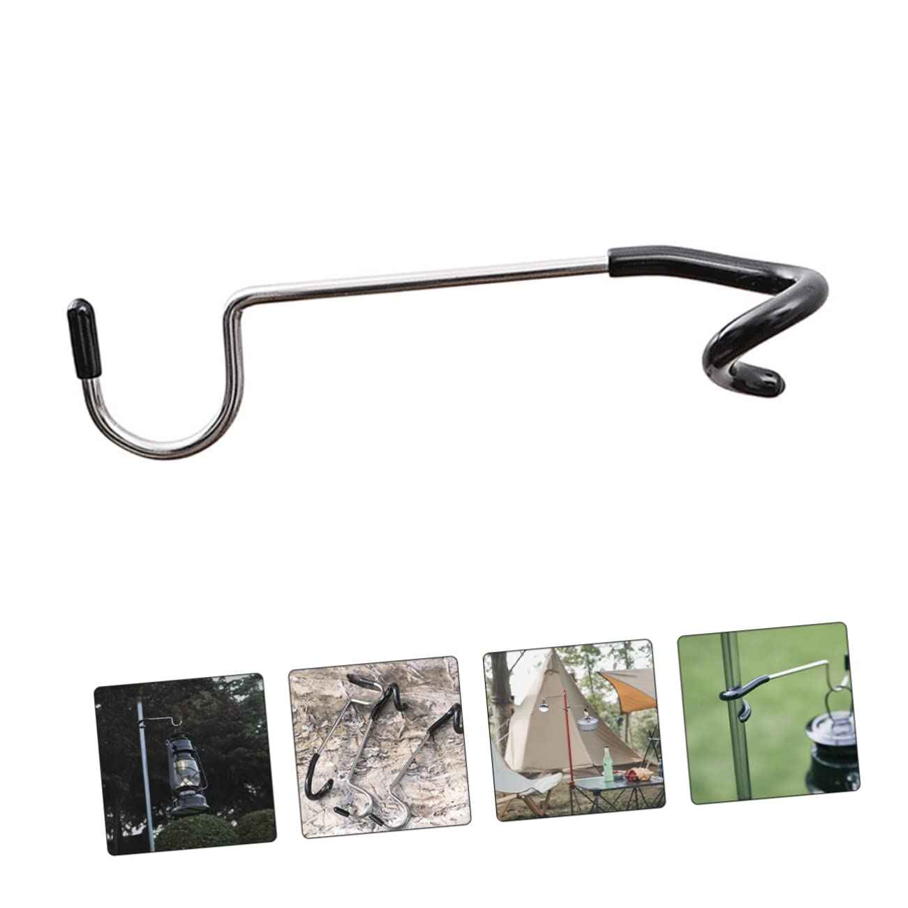 Toyvian 4Pcs Light Pole Hooks for Camping Multi Functional Tent Lamp Hangers for Lanterns Bags and Clothes Easy Tool Installation Durable Outdoor